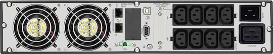 Powerwalker VFI 3000 RMG PF1 UPS On-Line 3000VA 3000W με 9 IEC Πρίζες - Image 2