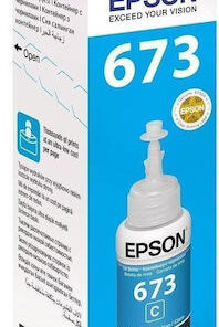 Epson 673 Γνήσιο Μελάνι Εκτυπωτή InkJet Κυανό (C13T67324A)