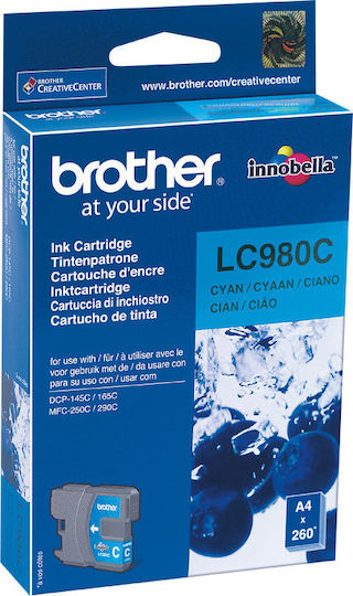 Brother LC980 Γνήσιο Μελάνι Εκτυπωτή InkJet Κυανό (LC-980C) - Image 2