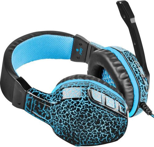 Fury Hellcat Over Ear Gaming Headset με σύνδεση 3.5mm / USB Μπλε - Image 2