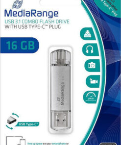 Mediarange Usb 3.0 Combo Flash Drive Usb Type C 16gb Silver