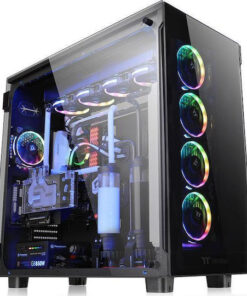 Thermaltake View 91 Tempered Glass RGB Edition Gaming Ultra Tower Κουτί Υπολογιστή με Πλαϊνό Παράθυρο Μαύρο