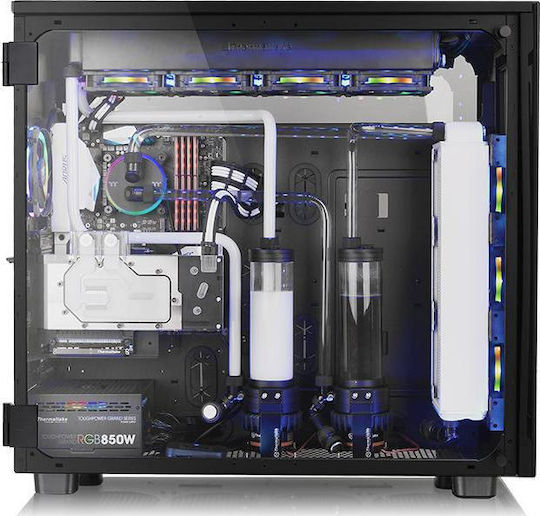 Thermaltake View 91 Tempered Glass RGB Edition Gaming Ultra Tower Κουτί Υπολογιστή με Πλαϊνό Παράθυρο Μαύρο - Image 3