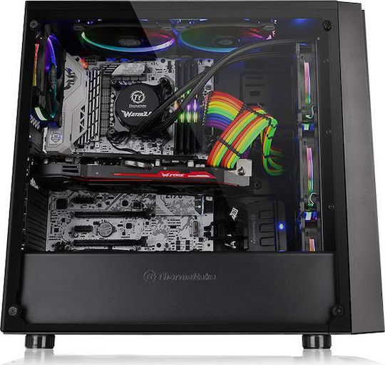 Thermaltake Versa J21 Tempered Glass Edition Midi Tower Κουτί Υπολογιστή με Πλαϊνό Παράθυρο Μαύρο - Image 2