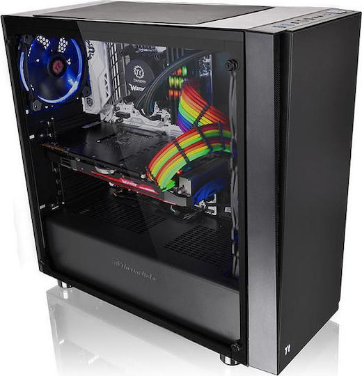 Thermaltake Versa J21 Tempered Glass Edition Midi Tower Κουτί Υπολογιστή με Πλαϊνό Παράθυρο Μαύρο - Image 3