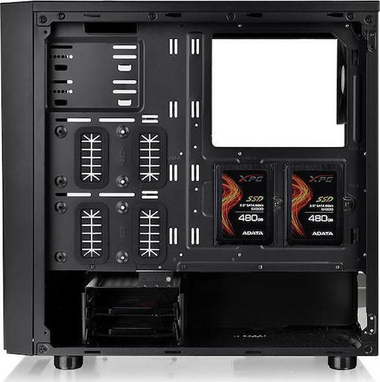 Thermaltake Versa J21 Tempered Glass Edition Midi Tower Κουτί Υπολογιστή με Πλαϊνό Παράθυρο Μαύρο - Image 10