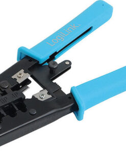 LogiLink Πρέσα Ακροδεκτών Δικτύου RJ12, RJ11, RJ45, RJ10, RJ22 με Απογυμνωτή (Μήκος 180mm) WZ0019