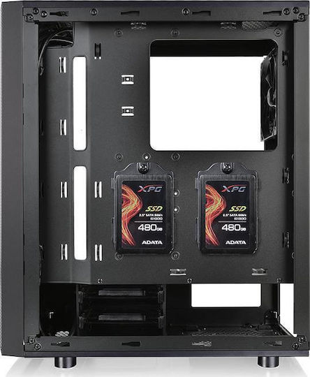 Thermaltake Versa J25 Tempered Glass Edition Midi Tower Κουτί Υπολογιστή με Πλαϊνό Παράθυρο Μαύρο - Image 7