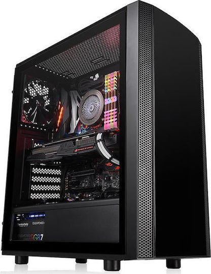 Thermaltake Versa J25 Tempered Glass Edition Midi Tower Κουτί Υπολογιστή με Πλαϊνό Παράθυρο Μαύρο - Image 10