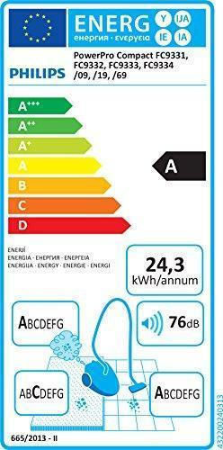 Philips PowerPro Compact Ηλεκτρική Σκούπα 900W με Κάδο 1.5lt Μαύρη - Image 5