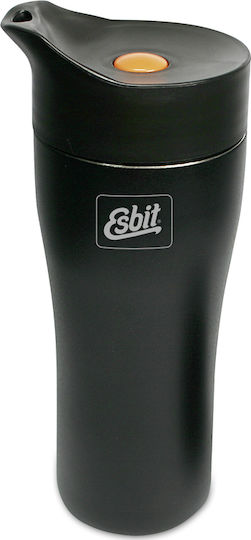 Esbit Travel Mug Ποτήρι Θερμός Ανοξείδωτο BPA Free 375ml Μαύρο με Επιστόμιο MG375S - Image 2