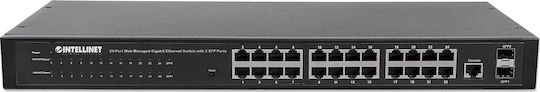 Intellinet 560917 Managed L2 Switch με 24 Θύρες Gigabit (1Gbps) Ethernet και 2 SFP Θύρες - Image 3
