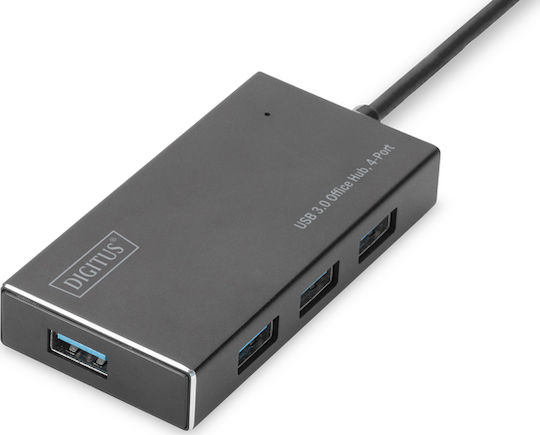 Digitus USB 3.0 Hub 4 Θυρών με σύνδεση USB-A (DA-70240-1)