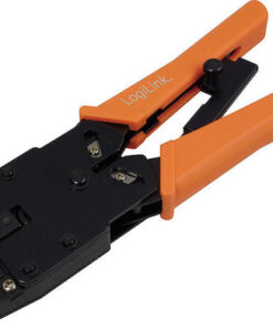 LogiLink Πρέσα Ακροδεκτών Δικτύου RJ12, RJ11, RJ10 με Απογυμνωτή & Μηχανισμό Καστάνιας (Μήκος 200mm) WZ0003