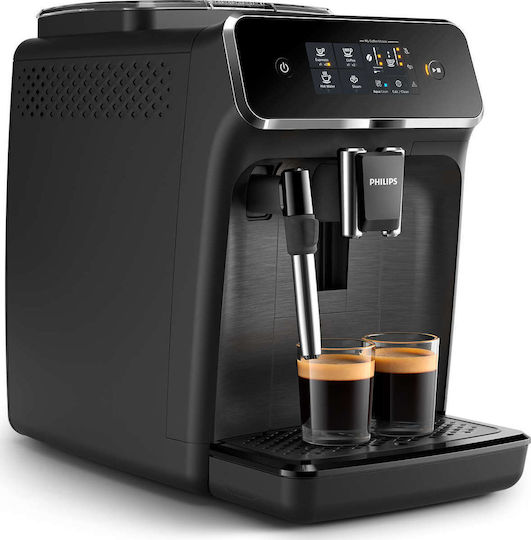 Philips Series 2200 Αυτόματη Μηχανή Espresso 1500W Πίεσης 15bar με Μύλο Άλεσης Μαύρη - Image 3