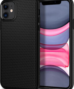 Spigen Liquid Air Back Cover Σιλικόνης Μαύρο (iPhone 11) 076CS27184