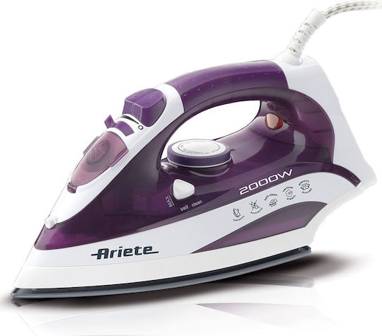 Ariete Σίδερο Ατμού 2000W με Κεραμική Πλάκα και Συνεχόμενη Παροχή Ατμού 28gr/min