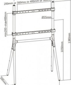 Alternative view of Techly ICA-TR19 Βάση Τηλεόρασης Δαπέδου έως 70" και 40kg