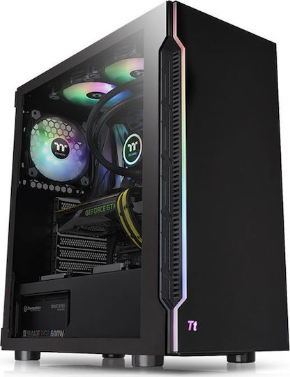 Thermaltake H200 TG RGB Gaming Midi Tower Κουτί Υπολογιστή με Πλαϊνό Παράθυρο Μαύρο