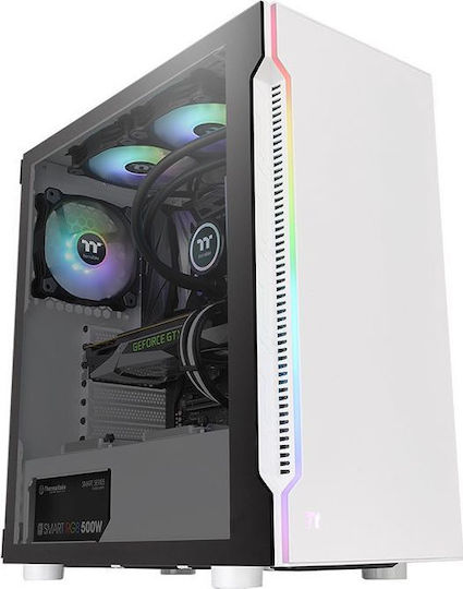 Thermaltake H200 TG Snow RGB Gaming Midi Tower Κουτί Υπολογιστή με Πλαϊνό Παράθυρο Λευκό