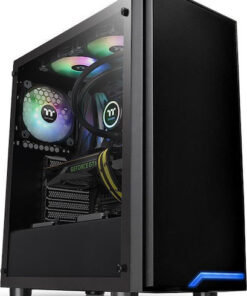 Thermaltake H100 TG Gaming Midi Tower Κουτί Υπολογιστή Μαύρο