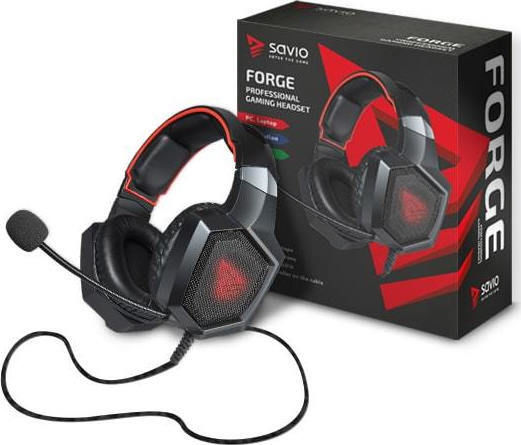 Savio Forge Over Ear Gaming Headset με σύνδεση USB / 3.5mm - Image 2