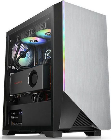 Thermaltake H550 TG ARGB Gaming Midi Tower Κουτί Υπολογιστή με Πλαϊνό Παράθυρο Ασημί