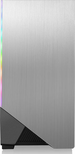 Thermaltake H550 TG ARGB Gaming Midi Tower Κουτί Υπολογιστή με Πλαϊνό Παράθυρο Ασημί - Image 2