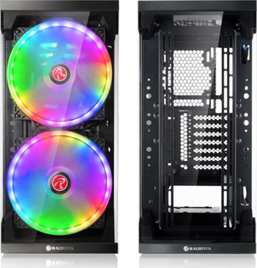 Raijintek Silenos Pro Gaming Midi Tower Κουτί Υπολογιστή με Πλαϊνό Παράθυρο Μαύρο - Image 4