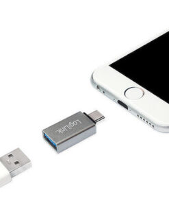 Alternative view of LogiLink Μετατροπέας micro USB male σε USB-C male Ασημί 2τμχ AU0040