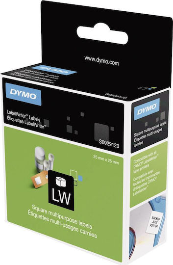 Dymo S0929120 750 Αυτοκόλλητες Ετικέτες σε Ρολό για Εκτυπωτή Ετικετών 25x25mm