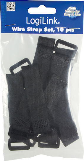 LogiLink Velcro Δεματικά Καλωδίων 150x20mm Μαύρο 10τμχ KAB0056 - Image 3