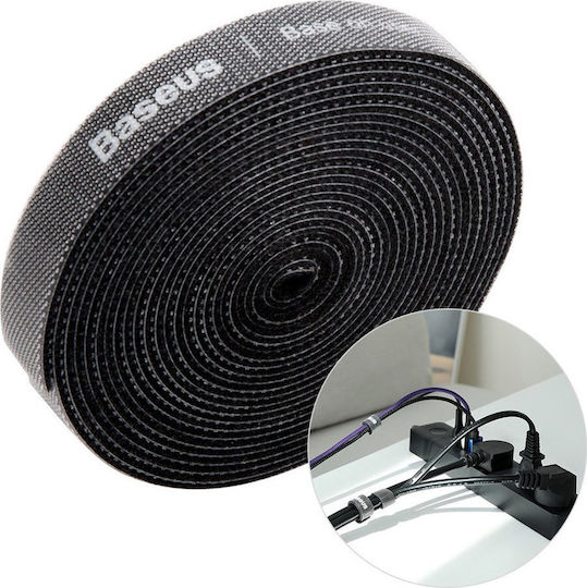 Baseus Velcro Δεματικό Καλωδίων Μαύρο 1τμχ ACMGT-F01