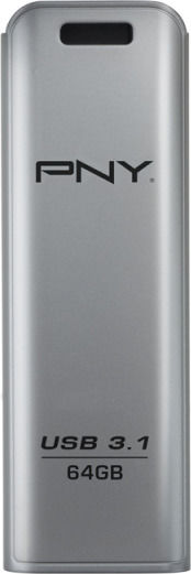 PNY Elite Steel 64GB USB 3.1 Stick Ασημί - Image 3