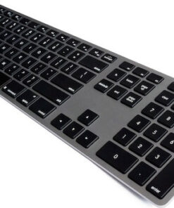 Matias Backlit Wireless Aluminum Keyboard Bluetooth Πληκτρολόγιο Αγγλικό UK Συμβατό με Mac Γκρι