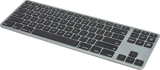 Matias Aluminum Tenkeyless Ασύρματο Bluetooth Πληκτρολόγιο Αγγλικό UK Συμβατό με Mac Γκρι - Image 2