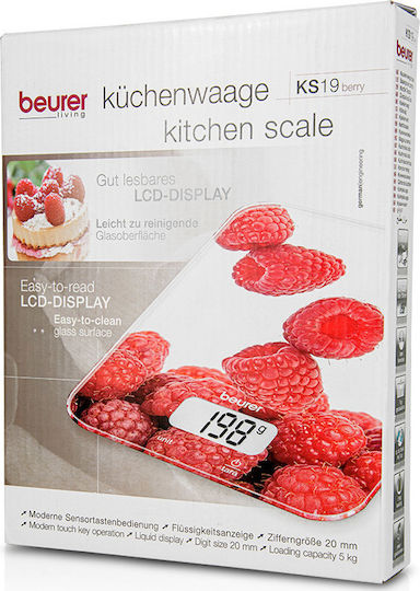Beurer KS 19 Ψηφιακή Ζυγαριά Κουζίνας 1gr/5kg Berry - Image 2
