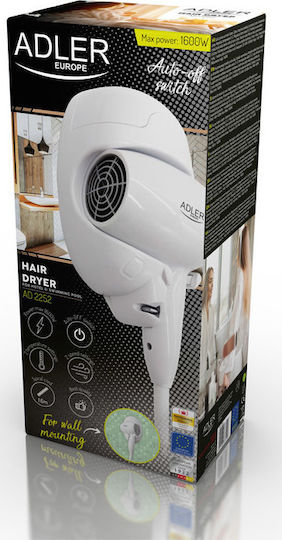 Adler AD-2252 Σεσουάρ Ξενοδοχείου Λευκό 1.6kW με Σπειροειδές Καλώδιο έως 160εκ. AD 2252 - Image 8