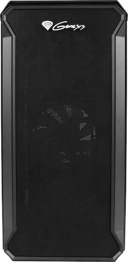 Genesis Irid 503 Gaming Micro Tower Κουτί Υπολογιστή με Πλαϊνό Παράθυρο Μαύρο - Image 2