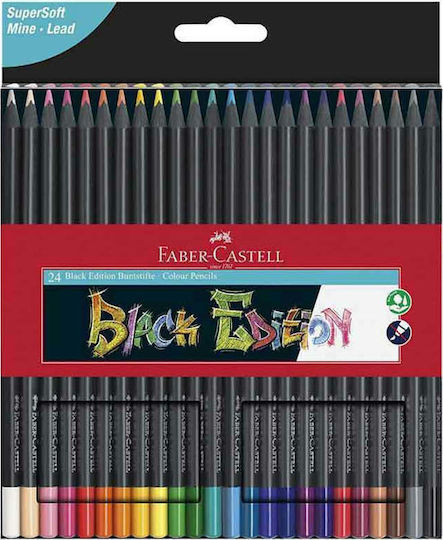 Faber-Castell Black Edition SuperSoft Ξυλομπογιές Σετ 12 χρώματα 257254 - Image 2