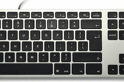 Matias Wired RGB Backlit Aluminum Keyboard for Mac Πληκτρολόγιο Αγγλικό UK Συμβατό με Mac Γκρι