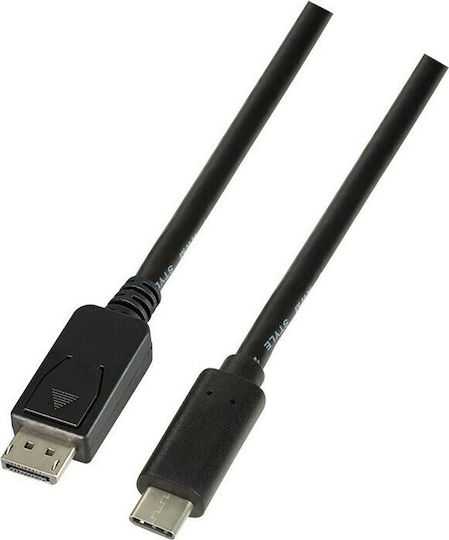 LogiLink USB 3.2 Cable USB-C male - DisplayPort Μαύρο 1.8m (UA0335)