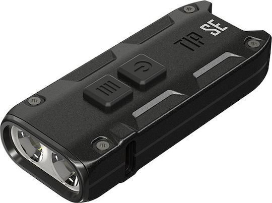 NiteCore Επαναφορτιζόμενος Φακός Μπρελόκ LED IP54 με Μέγιστη Φωτεινότητα 700lm Tip SE Black 9110101066