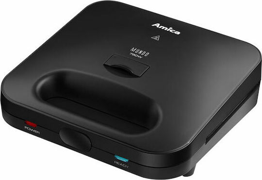 Amica SMK4011 Τοστιέρα με Αποσπώμενες Πλάκες για 2 Τοστ 750W Μαύρη