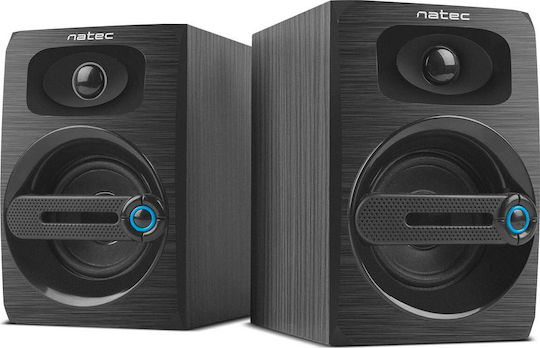 Natec Cougar Ηχεία Υπολογιστή 2.0 με Ισχύ 6W Μαύρα
