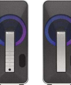 Genesis HELIUM 100BT RGB Ασύρματα Ηχεία Υπολογιστή 2.0 με RGB Φωτισμό και Bluetooth Ισχύος 10W σε Μαύρο Χρώμα