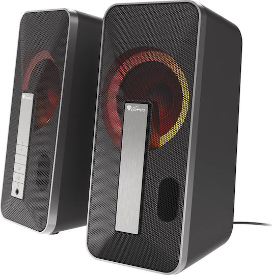 Genesis HELIUM 100BT RGB Ασύρματα Ηχεία Υπολογιστή 2.0 με RGB Φωτισμό και Bluetooth Ισχύος 10W σε Μαύρο Χρώμα - Image 4