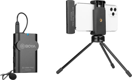 Boya BY-WM4 Pro K3 Σετ Ασύρματο Δυναμικό Μικρόφωνο Πέτου, Clip On, Ζώνης Δημοσιογραφικό
