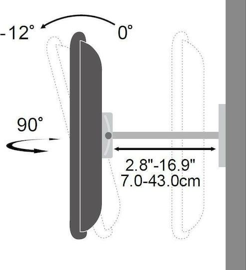 Techly ICA-PLB 147M Επιτοίχια έως 55" και 70kg Black - Image 3