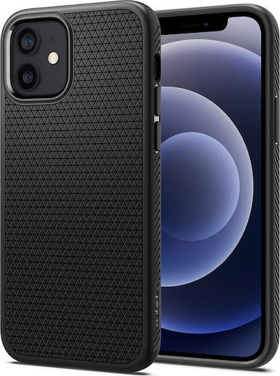 Spigen Liquid Air Back Cover Σιλικόνης Μαύρο (iPhone 12 / 12 Pro) ACS01701 - Image 2